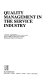 Quality management in the service industry /