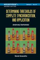 Determining thresholds of complete sychronization and application /