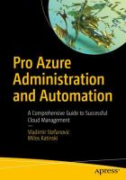 Pro Azure administration and automation : a comprehensive guide to successful cloud management /