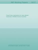 Fiscal policy implications for labor market outcomes in middle-income countries /