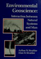 Environmental geoscience: interaction between natural systems and man