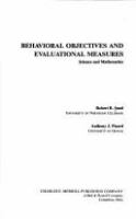 Behavioral objectives and evaluational measures; science and mathematics