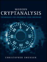 Modern cryptanalysis : techniques for advanced code breaking /