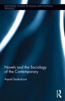 Novels and the sociology of the contemporary /