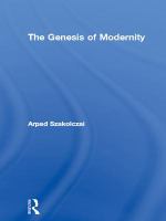 The genesis of modernity /