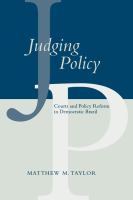 Judging policy : courts and policy reform in democratic Brazil /