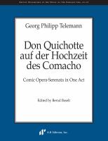 Don Quichotte auf der Hochzeit des Comacho : comic opera-serenata in one act /