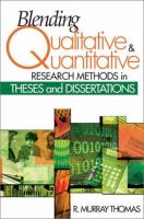 Blending qualitative & quantitative research methods in theses and dissertations /