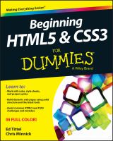 Beginning HTML5 & CSS3 for dummies /