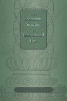 The economic structure of international law