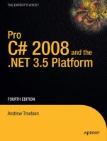 Pro C♯ 2008 and the .NET 3.5 platform /