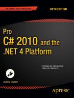 Pro C♯ 2010 and the .NET 4 platform /