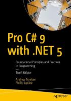 Pro C# 9 with . NET 5 : foundational principles and practices in programming /