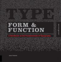 Type, form & function : a handbook on the fundamentals of typography /