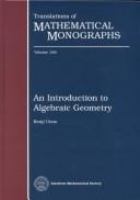 An introduction to algebraic geometry /