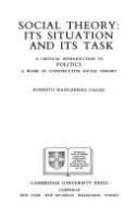 Social theory, its situation and its task /