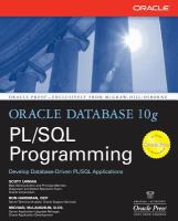 Oracle Database 10g PL/SQL Programming /