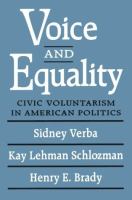 Voice and equality : civic voluntarism in American politics /