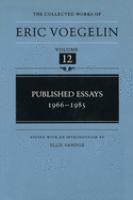 The collected works of Eric Voegelin /