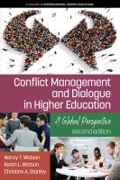 Conflict Management and Dialogue in Higher Education : a Global Perspective (2nd Edition).