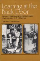 Learning at the back door : reflections on non-traditional learning in the lifespan /