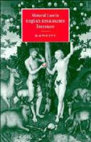 Natural law in English Renaissance literature /
