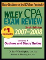 Wiley CPA exam review, 2007-2008.