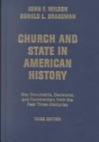 Church and state in American history /