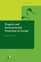 Property and Environmental Protection in Europe.