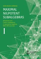 Maximal nilpotent subalgebras I : nilradicals and Cartan subalgebras in associative algebras /
