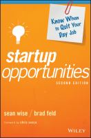 Startup opportunities : know when to quit your day job /