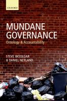 Mundane governance : ontology and accountability /