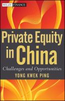 Private equity in China : challenges and opportunities /